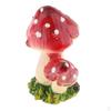 Decoration Fairy Garden Statue of Mushrooms And Miniature Figures Resin , Bright Red A