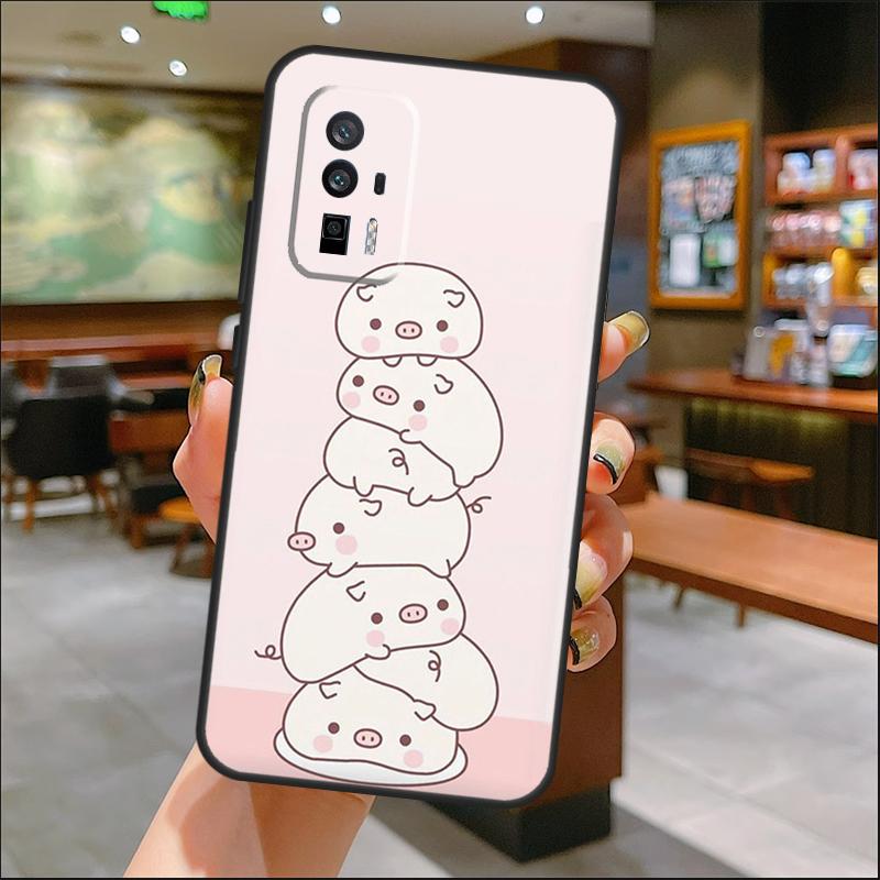 Очаровательный милый чехол с поросятами для Xiaomi 15 14 13 Ultra 11T 12T 13T 14T Pro POCO X7 Pro X3 X5 X6 M6 F5 F6 Pro