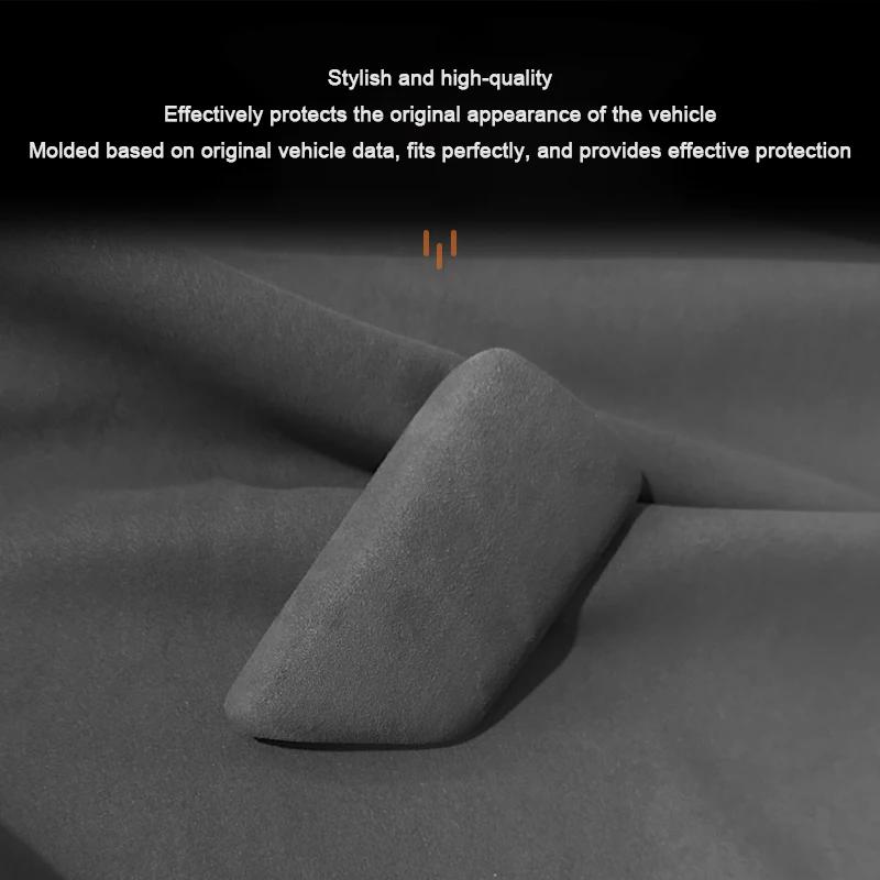 For Changan UNI-T Unit 2023 2024 2025, Super Suede Car Gear Shift Knob Trim Cover Gears Shell Gear Lever Head Case Accessories