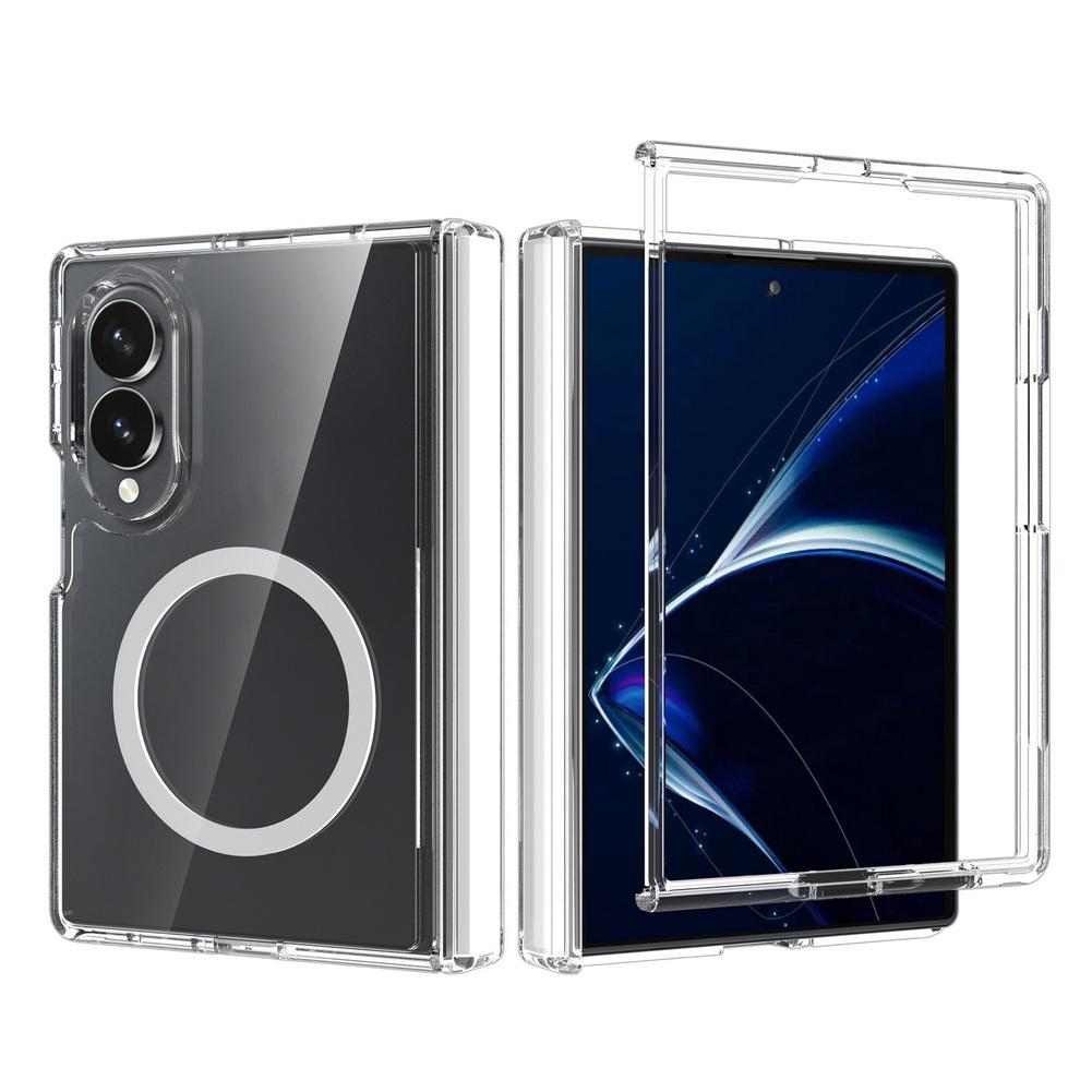 Кристально Чистый Многослойный Чехол для Телефона Samsung Z Fold 8 Fold8 Ultra Galaxy Z Fold 7 6 со Встроенной Магнитной Петлей Защитная Крышка