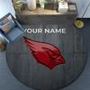 Custom Name,Arizona Cardinals pattern round rug,Carpet Rug for Living Room Bedroom Playroom ,Non-slip Floor Mat,Holiday Gifts and Birthday Gifts.