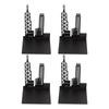 4pcs Bookends Upright Architectural Style Heavy Duty Bookends Book Shelf Holders with 4 Nonslip