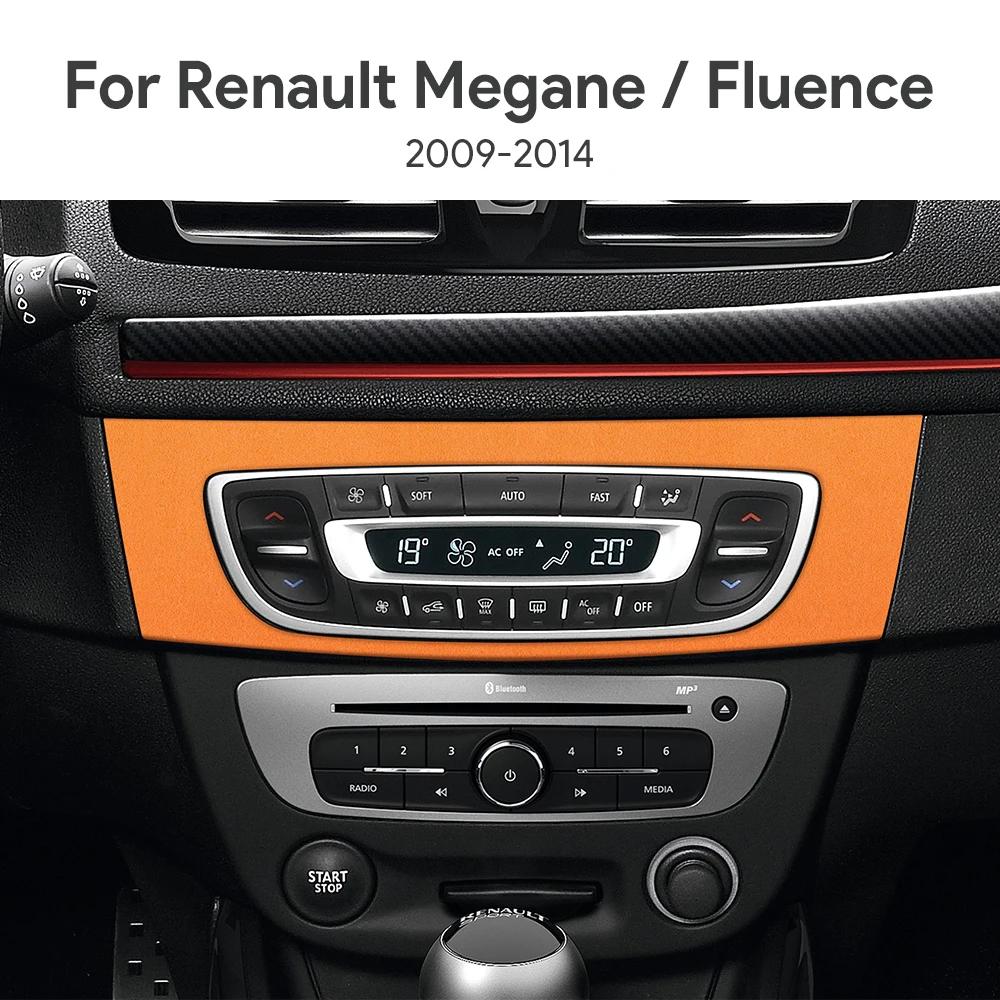 Top Suede Trim LHD RHD Sticker For Renault Fluence Megane 3 RS 2009 2010 2011 2012 2013 2014 2015 Car Central Control CD