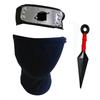 MSROLIDT Anime Ninja Kakashi Set Stirnband Blaue Maske Kunai. Cosplay Blätterdorf Akatsukis Yahiko Kakashi.