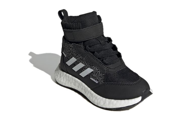 adidas Износостойкие высокие детские кроссовки для бега Черно-белые Детские FZ2505