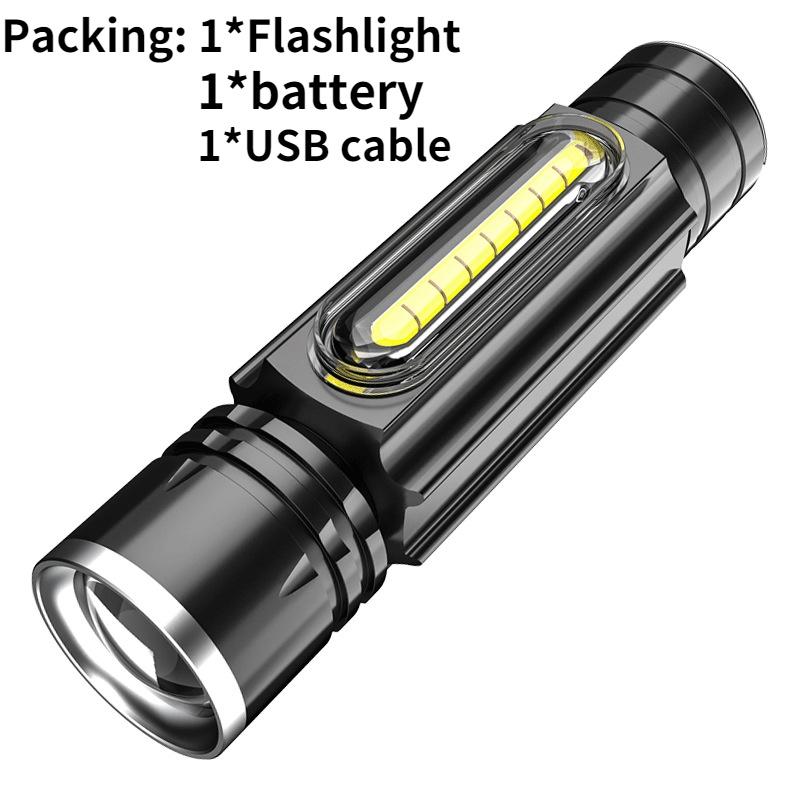 Мощный фонарик Перезаряжаемый мини-портативный хвост Сильный магнитный уличный портативный светодиодный рабочий фонарь Авторемонтный светильник для технического обслуживания