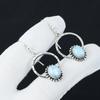 Natural Larimar Gemstone Earrings, 925 Sterling Silver Earring, Handmade Boho Silver Jewelry Dangle Earrings, Anniversary Gifts