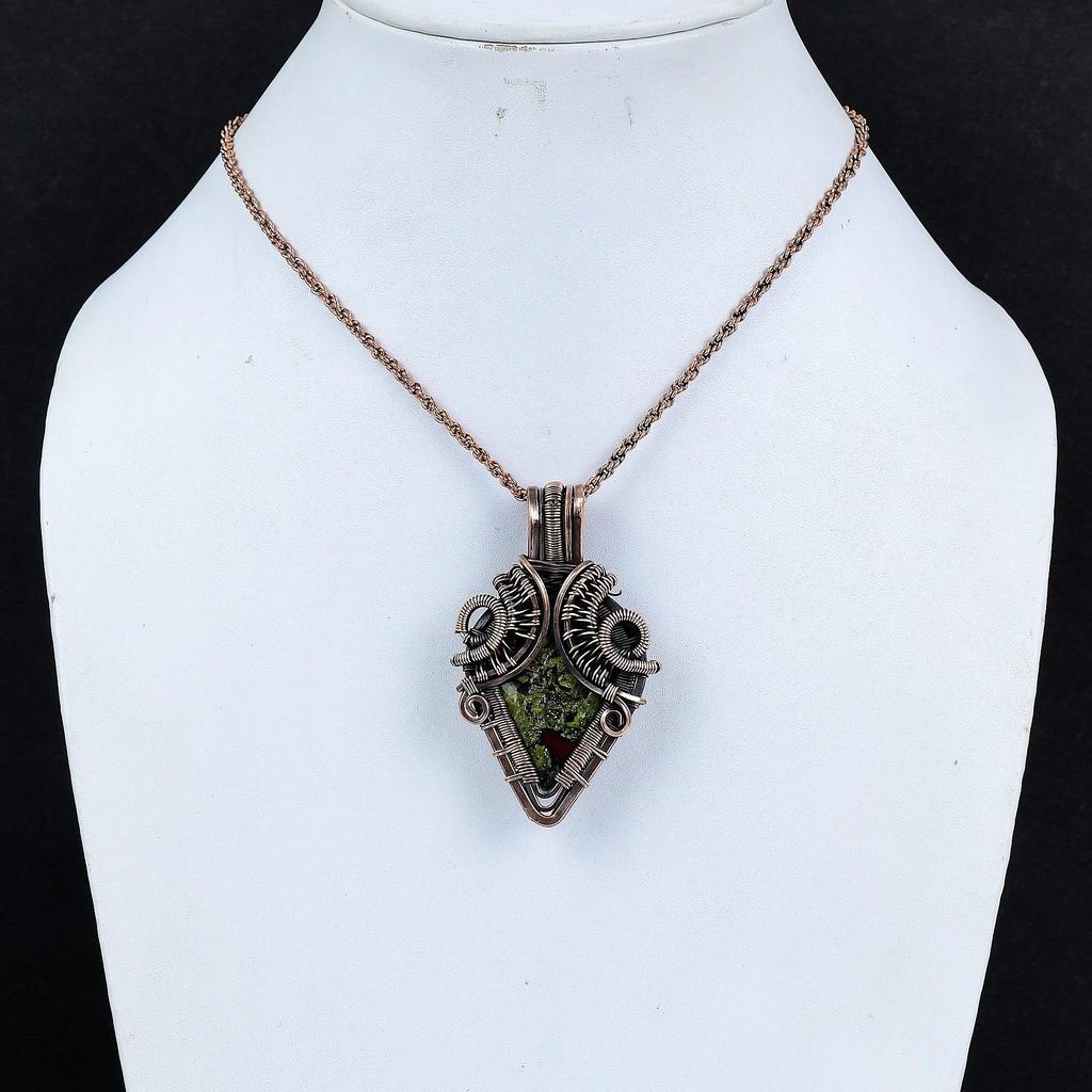 Подвеска из яшмы Драконьей крови, обернутая медной проволокой 999 пробы, Ювелирные изделия с подвеской из драгоценного камня ручной работы, Подарки для жены, Новая подвеска