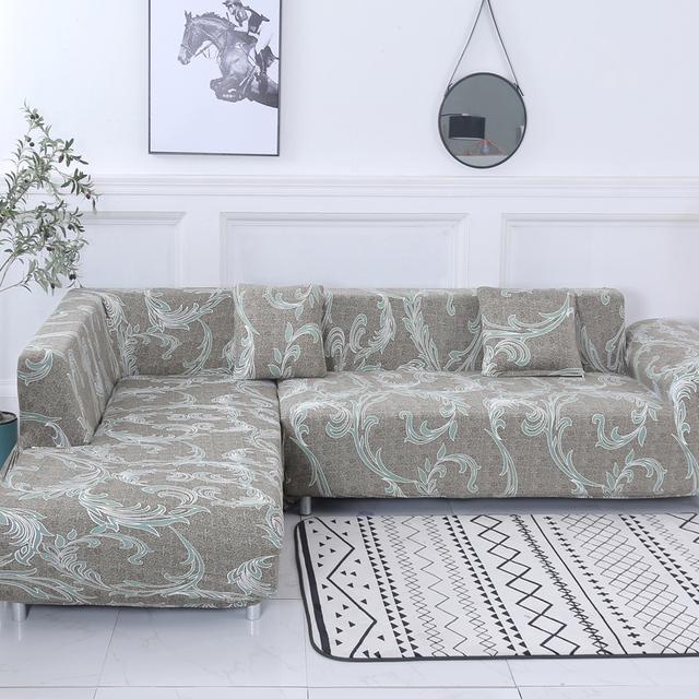 Geometric Corner Sofa Covers For Living Room Elastic Spandex Slipcovers Couch Cover Stretch Sofa Towel L Shape Need Buy 2pieces