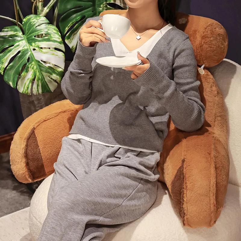 Мягкая плюшевая подушка Capybara, мягкая, уютная, поддерживающая поясницу, подушка для сиденья, спинки, дивана, декор