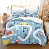 Комплект постельного белья с 3D-треком, мультяшный инженерный автомобиль, пуховый пододеяльник с принтом, 2/3 шт. DE135 * 200, полноразмерное украшение для детской комнаты