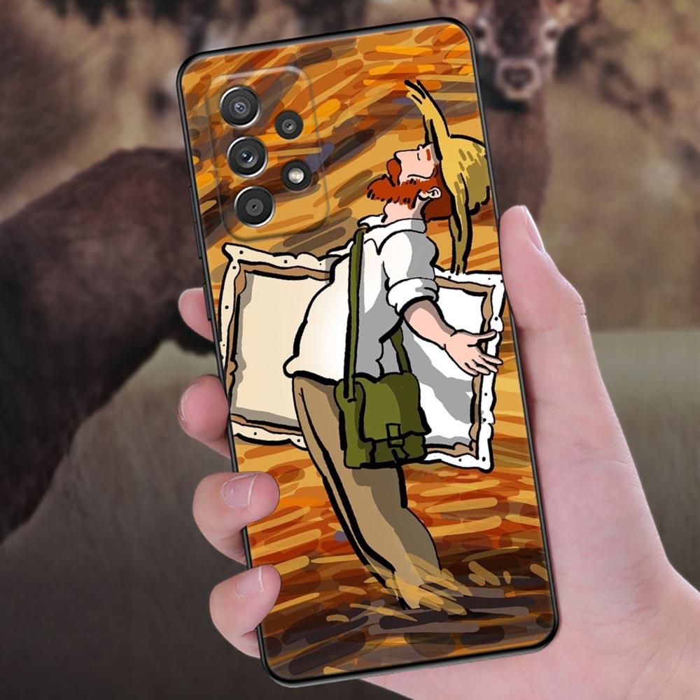 Интересный чехол для телефона в стиле Ван Гога для Samsung Galaxy A57 A56 A37 A55 A36 5G A26 A54 A52 A35 A34 A25 A17 A16 A07 A06 Мягкий чехол