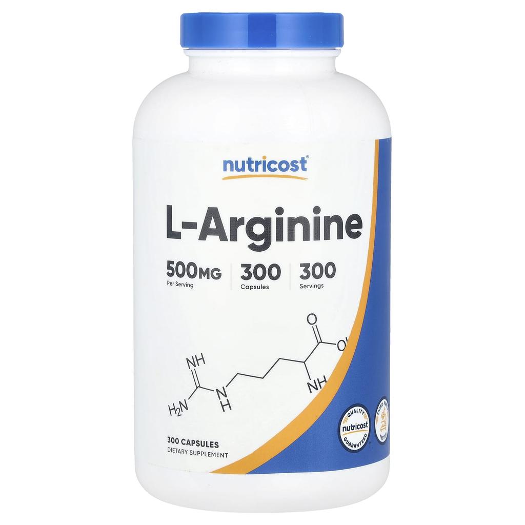 L-Arginine, 500Mg, 300 Capsules