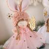 Cartoon Christmas Rabbit Ears Angel Dolls Festival Handmade Angel Girl Hanging Pendant Cute Christmas Tree Decoration