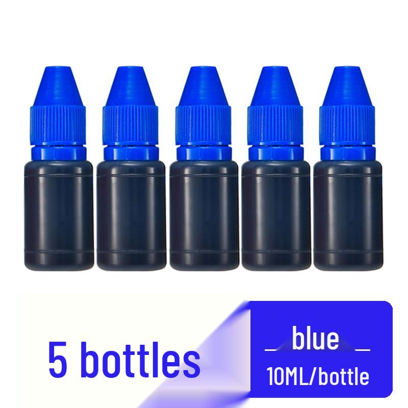 Быстросохнущая светочувствительная штемпельная подушка с чернилами для штампов - Красный, Черный, Синий, Фиолетовый, Зеленый Несмываемые чернила