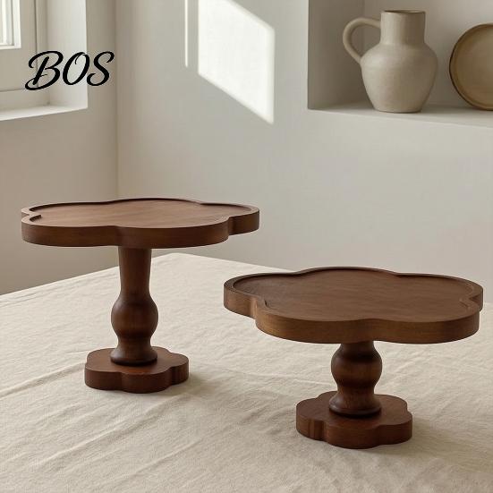 Wooden Storage Tray Wood Flower-Shaped Tray, Decorative Candle Holder Plate, Rustic Tabletop Jewelry Organizer, Serving Farmhouse for Food,