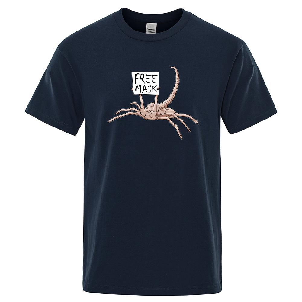 Alien Free Mask Printed T Shirt Brand Short Sleeve Men T-Shirt