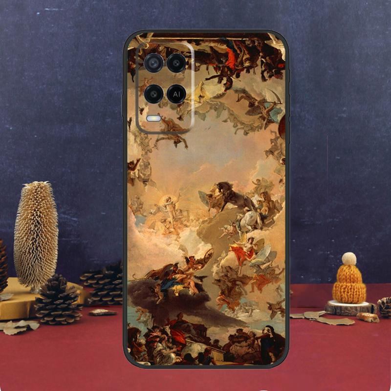 Чехол с художественной краской в стиле Ренессанс для OPPO A54 A74 A94 A98 A78 A79 A16 A76 A96 A5 A9 A17 A77 A15 A52 A72 A53 A57S, чехол