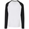 Build Your Brand Mens Contrast Raglan Long-Sleeved T-Shirt