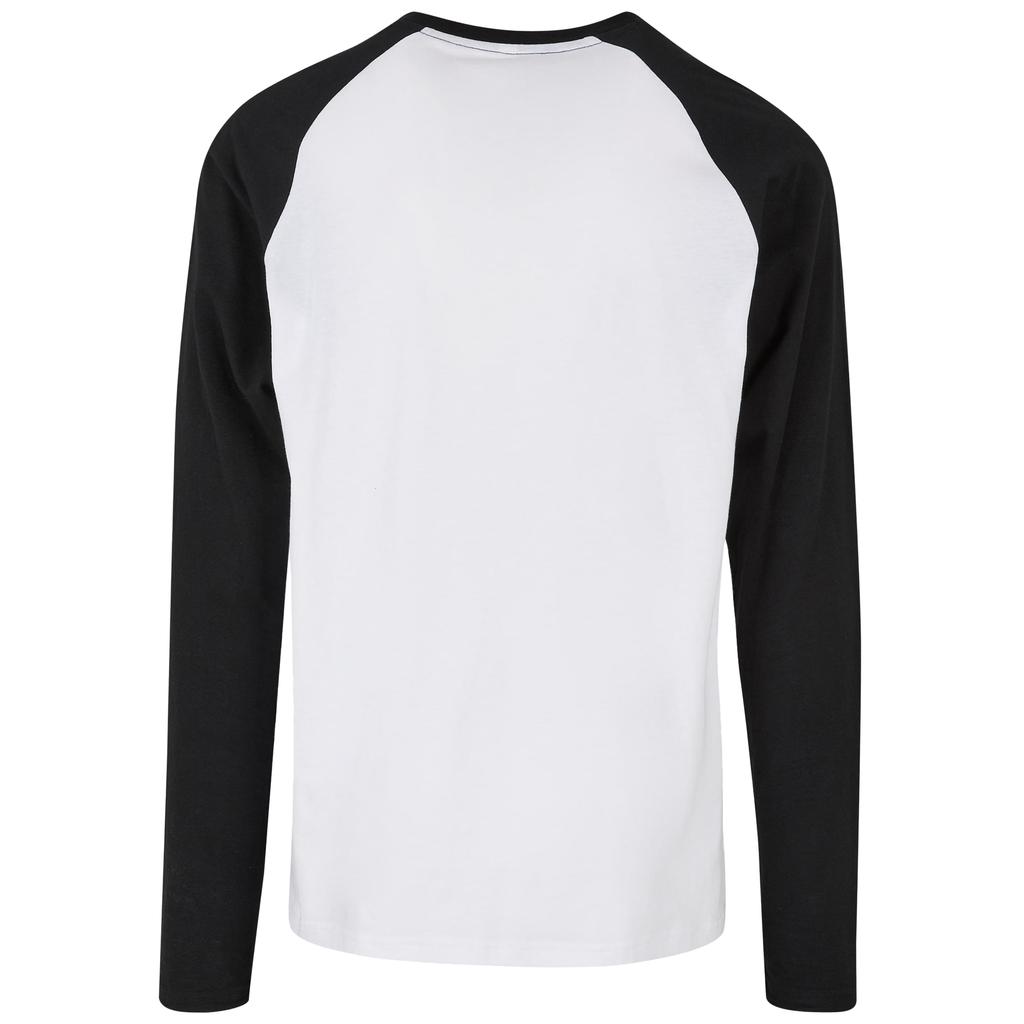 Build Your Brand Mens Contrast Raglan Long-Sleeved T-Shirt