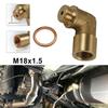 M18 X 1.5 Brass Fitting Universal Connector Plug Kit Sensor Exhaust Degree Spacer Oxygen 90 Tools P0430 Extender P0420 O2 B2b2