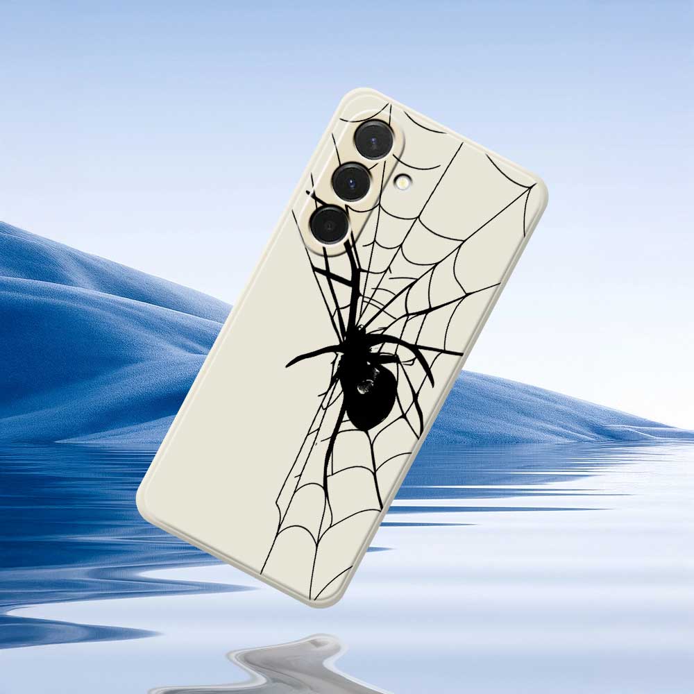 For Samsung Galaxy A36 5G Case Spider Pattern Printing Straight Edge TPU Phone Back Cover