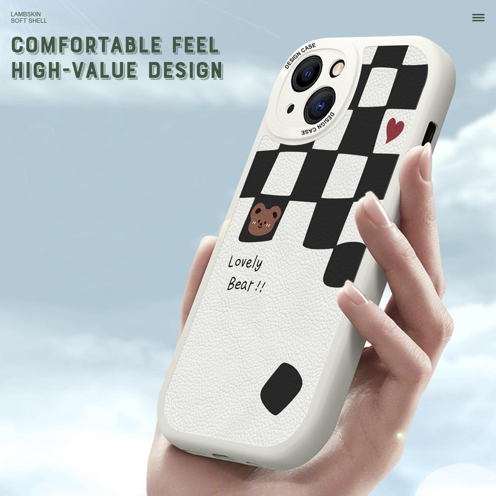 Милый тонкий кожаный чехол с медведем Magic Cube для девочек, чехол из искусственной кожи для телефона Huawei Honor Infinix iPhone Vivo