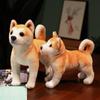 Akita Inu Doll Plush Toy Cute Brown Puppy Shiba Inu Doll Rag Doll Bell Two Husky