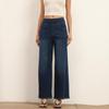 Shascullfites Loose Wide Leg Jeans Dark Blue Denim Pants Plus Size Women's Jeans High Stretch Pants