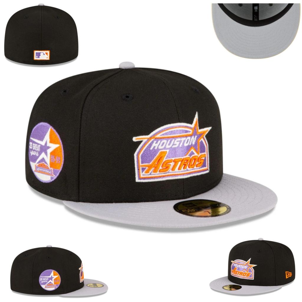 Houston Astros size cap Closed-back baseball cap Sun protection hat Various styles of embroidered hats