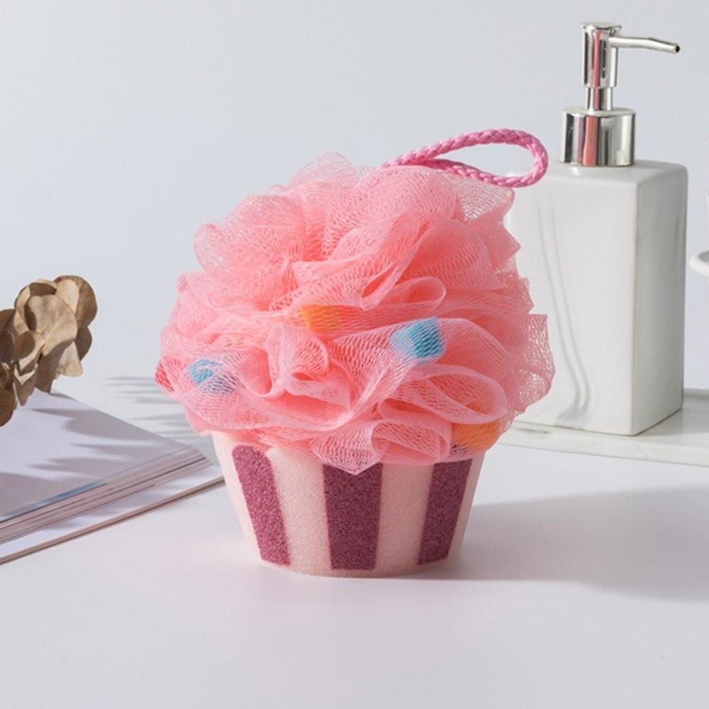 Simulation Cake Foaming Sponge Ice Cream Design Body Skin Cleaner Bath Bubble Ball  Body Cleaning