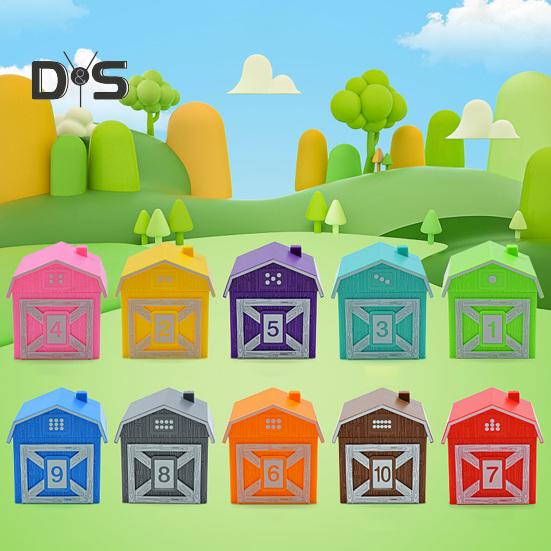 5/10 шт. Игрушка в виде сельскохозяйственного животного, обучающая счету, сопоставлению, сортировке, мелкой моторике, обучающая мини-игрушка в виде животного, подарок для малышей, мальчиков и девочек