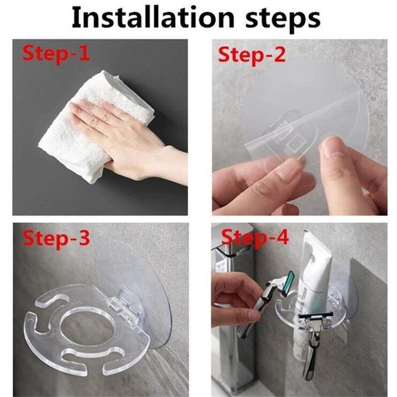 1 шт. пластиковый самоклеящийся держатель для зубных щеток настенный держатель для бритвы для зубной пасты