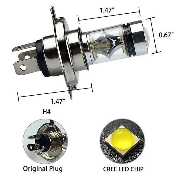 2шт 110W Cree Led дальнего света 8000K Автомобильные противотуманные фары H4 H7 Белый свет