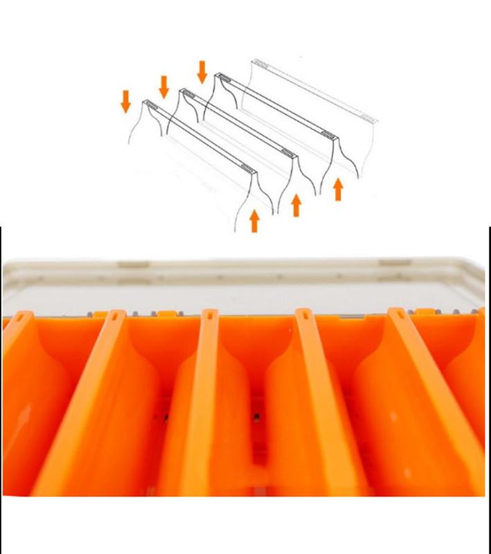 Ящик для рыбалки, 14 отделений, аксессуары для рыбалки, коробки для крючков для хранения, двусторонняя высокопрочная коробка для рыболовных приманок, коробка для снастей