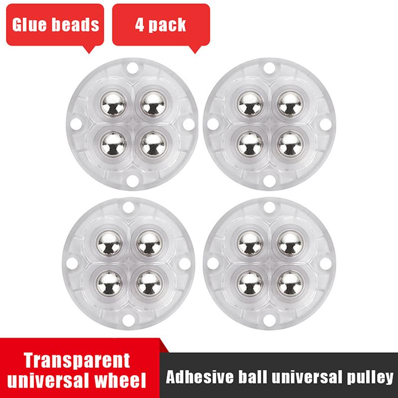 4 шт. самоклеящиеся шариковые универсальные колеса для мебели скрытые нижние ролики вращающиеся ролики бытовые аксессуары