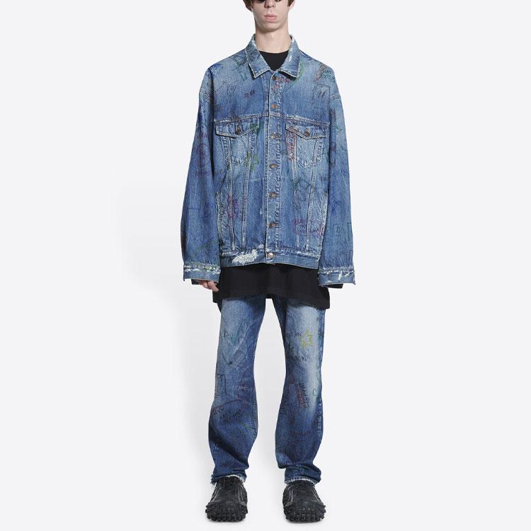 Balenciaga Denim Jacket Men's Blue 694503TBP484455