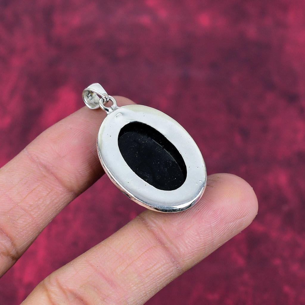 Ювелирные изделия из черного оникса, кулон из стерлингового серебра 925 пробы, ювелирные изделия ручной работы с драгоценными камнями, подарки для жены, абсолютно новый кулон