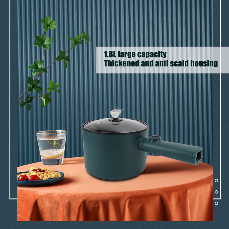 Электрическая кастрюля для приготовления пищи Электрическая кастрюля с длинной ручкой Многофункциональная с антипригарным покрытием Вместимость 1,8 л для дома