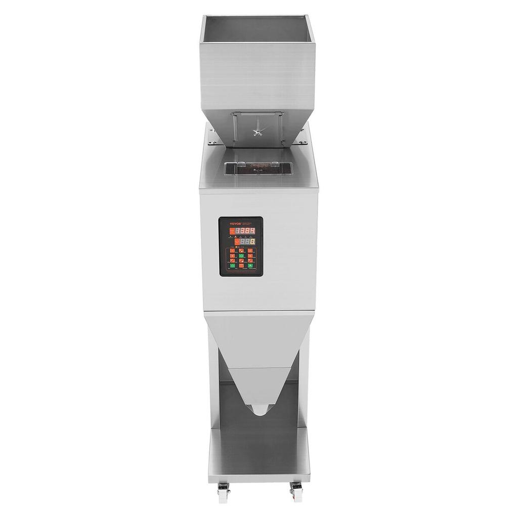 Particle Filling Machine, 0.044-11 lbs/20-5000g, Automatic Filler Machine with Foot Pedal, Stainless Steel Weighing Filling Machine, Weigh Filler for