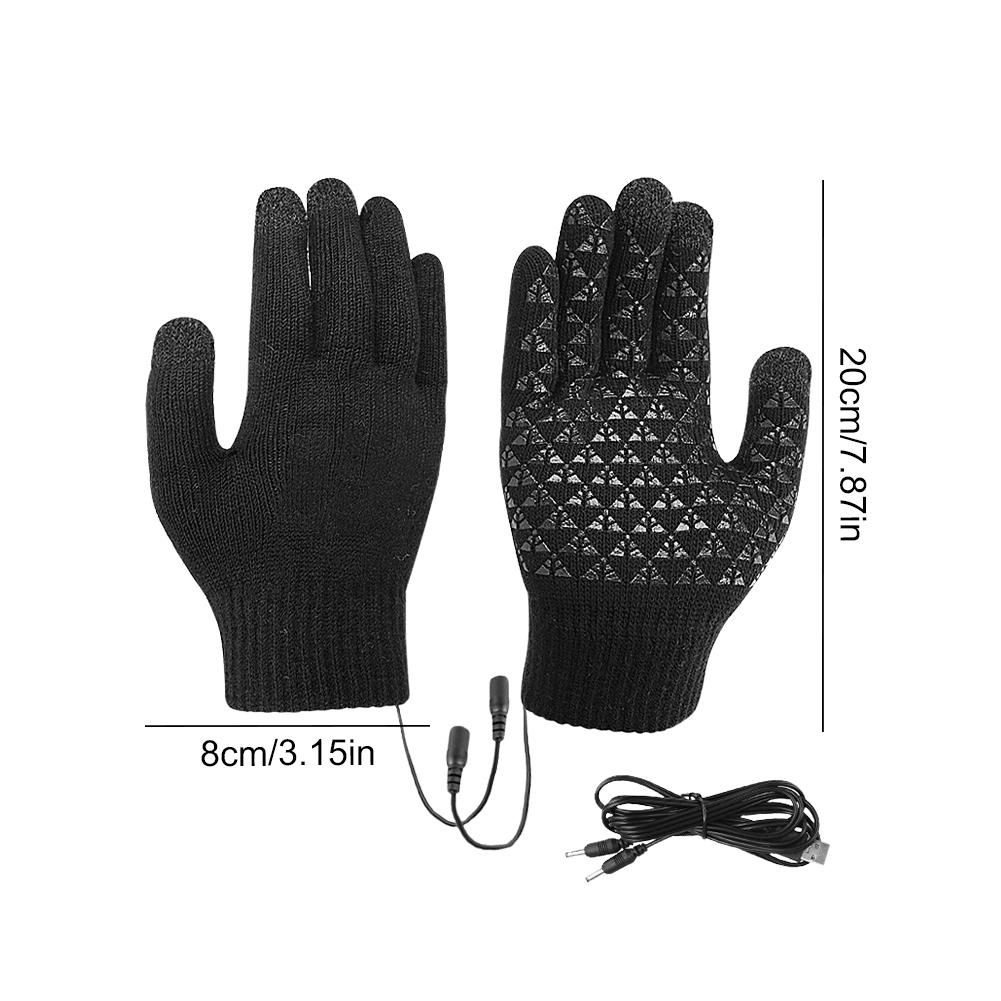 USB Heated Gloves for Outdoor Riding Climbing Skiing Motorcycle Gloves Touch Screen Mitten Winter Thermal Electric Heated Gloves