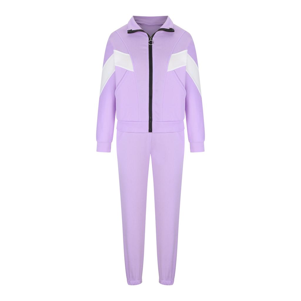 Женский осенне-зимний повседневный спортивный костюм с длинными рукавами в европейском и американском стиле, комплект из 2 предметов