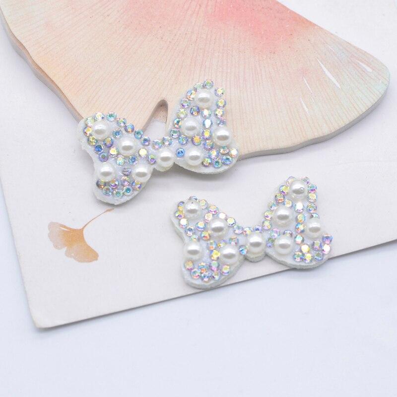 20 шт., новые стразы, мягкие нашивки для галстука-бабочки для скрапбукинга, поделки, декоративные аппликации, орнамент, аксессуары