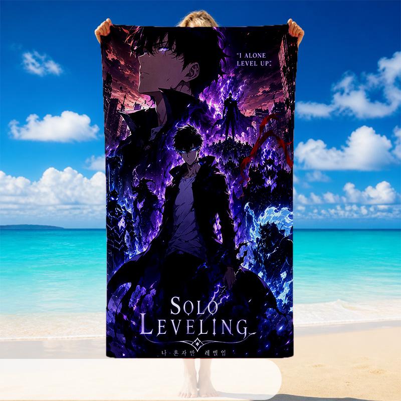 Solo Leveling Beach Towel, Soft Large Absorbent Towel For Beach Swimming Pool Travel Vacation