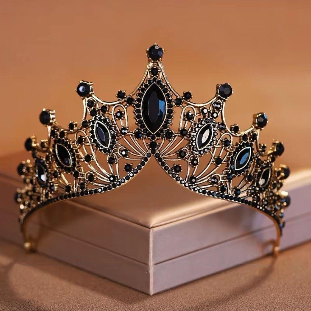 Luxurious Bridal Crown Rhinestone Princess Crown Temperament Bride Headwear Jewelry