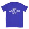 Abolish ICE America in Distress Inverted American Flag T Shirts Men Cotton Vintage TShirt Crewneck  Tees Short Sleeve Clothing