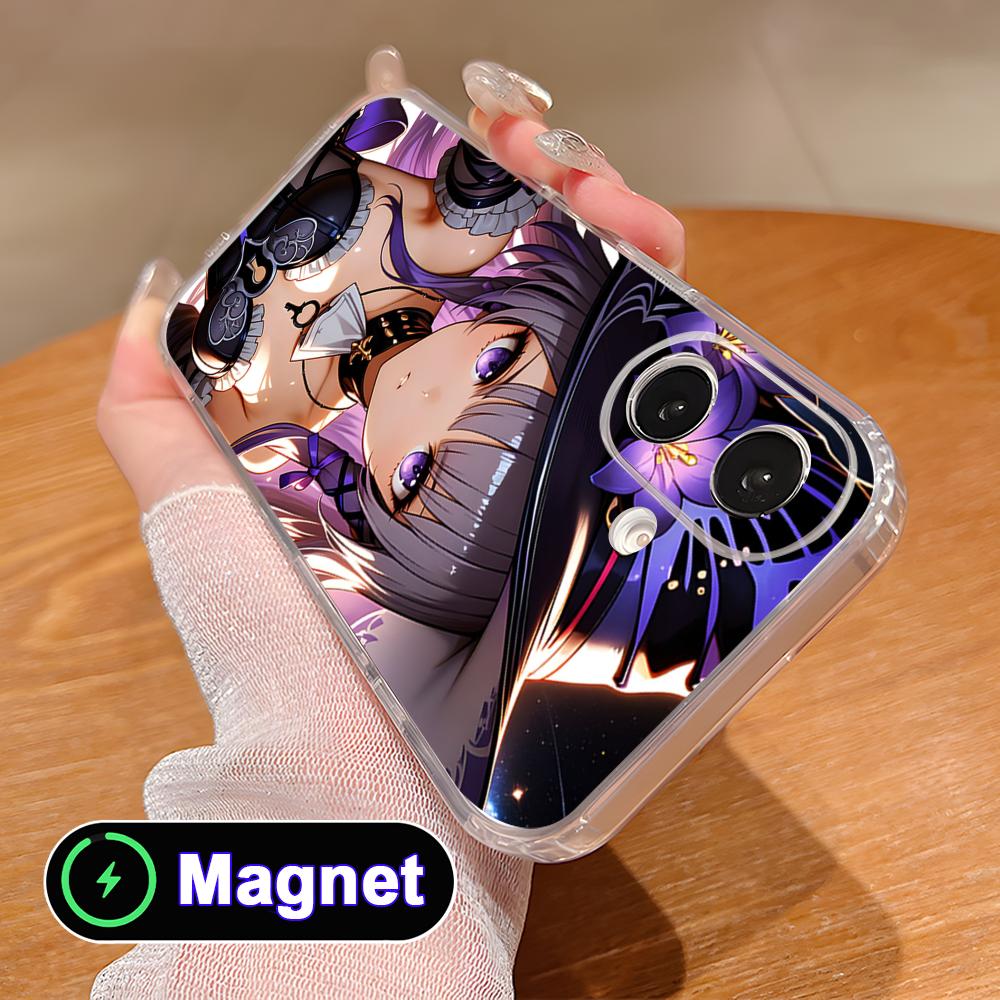 HSR Herta Прозрачный TPU Magsafe Чехол для Мобильного Телефона для iPhone 17 16 15 14 13 12 11 Air Pro Max Plus Mini Цветной Чехол