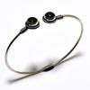 Green Onyx Gemstone 925 Silver Plated Handmade Jewelry Cuff Bangle