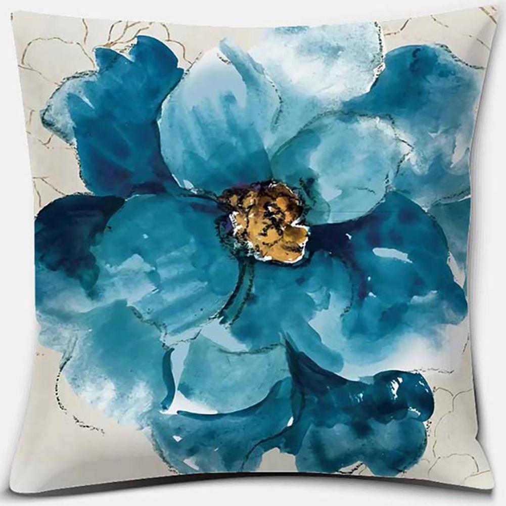 Наволочка с принтом цветов и птиц, квадратная наволочка, украшение для дома и офиса, наволочка, чехол для подушки