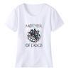 Game of Thrones Women T-Shirts Mother of Dogs T-Shirt Floral Print GOT Fans Tshirt